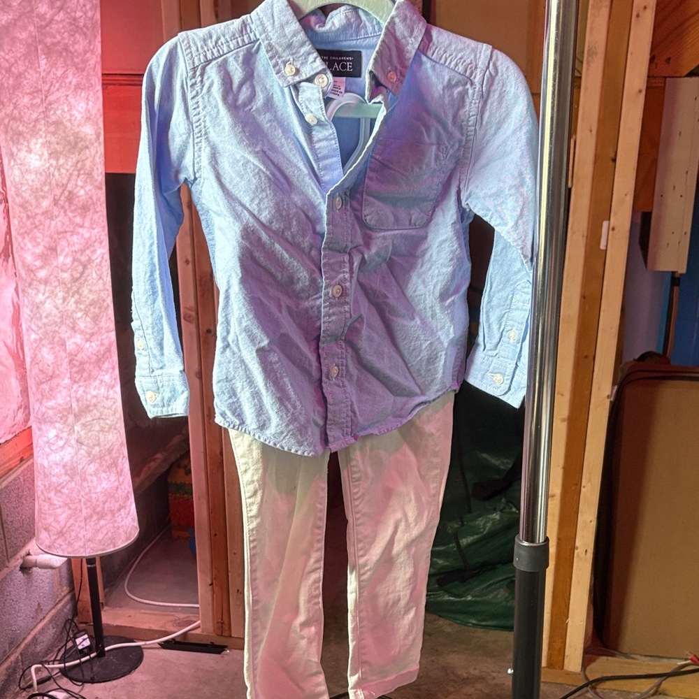 The Children’s Place Light Blue Button Down Shirt and The Children’s Place slack